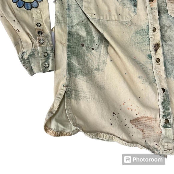 Free People Sunshine Fields Top Button Front XS Small - Picture 4 of 13